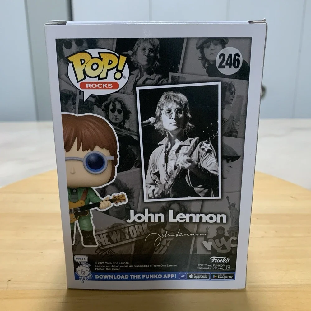 Funko Pop Rocks John Lennon #246 In Protector